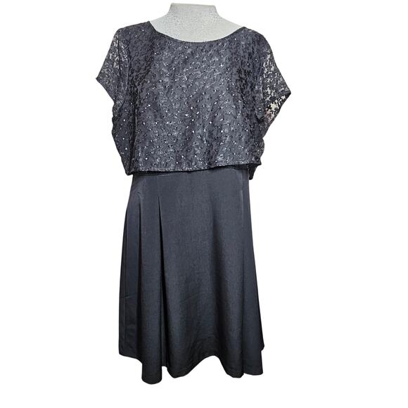 Lauren Conrad Black Mini Dress Size 18 New with Tag - Picture 1 of 4